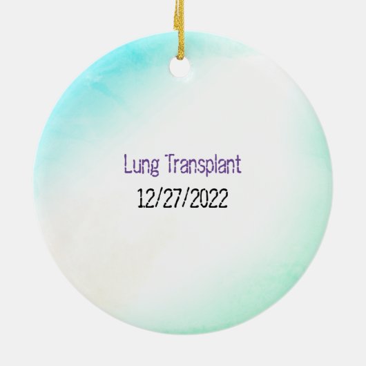 Lung Transplant... Ik heb de levensloop ontvangen. Keramisch Ornament (Achterkant)
