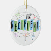 Lung Transplant Recipient Kerstmis Keramisch Ornament (Rechts)
