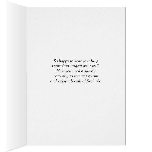 Lung Transplant Surgery Profiteer van goede Kaart (Binnen (Rechts))