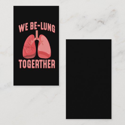 Lung Transplant Surgery Recovery Visitekaartje (Voorkant / Achterkant)