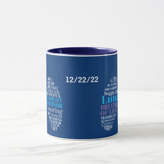 Lung Transplant Survivor Personalized Coffee Mok (Midden)