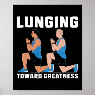 Lunge Oefening Bodybuilding Fitness Workout Gym 1 Poster