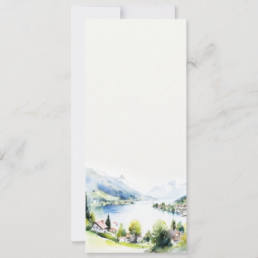 Lungern Switzerland Landscape Wedding Menu Card Kaart (Achterkant)