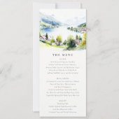 Lungern Switzerland Landscape Wedding Menu Card Kaart (Voorkant)