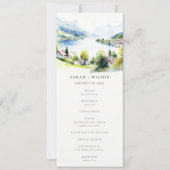 Lungern Switzerland Landscape Wedding Program Kaart (Voorkant)