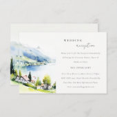 Lungern Switzerland Landscape Wedding Reception Informatiekaartje (Voorkant / Achterkant)