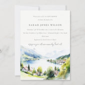 Lungern Switzerland Watercolor Baby Shower Kaart (Voorkant)