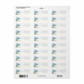 Lungern Zwitserland Aquarel Landschap Adres Etiket (Full Sheet)