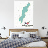 Lungern Zwitserland-kaart Canvas Afdruk (Insitu (Slaapkamer))