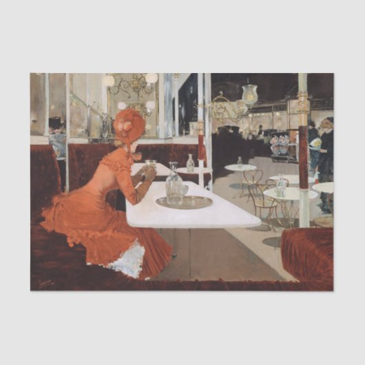 Lungren in het cafe schilderen tissuepapier (Voorkant)