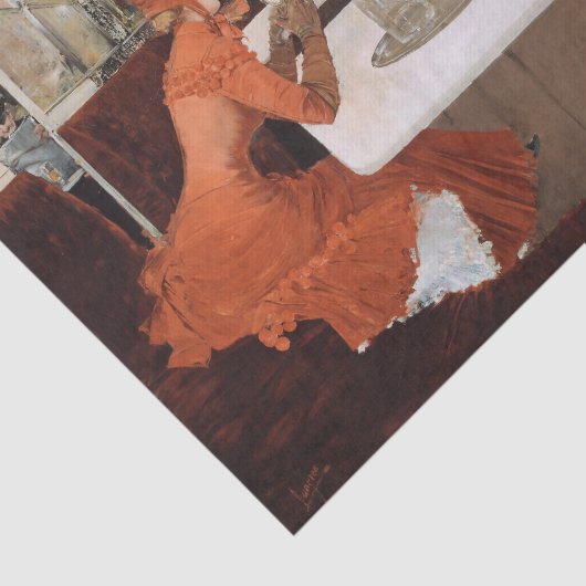 Lungren in het cafe schilderen tissuepapier (Detail)