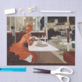 Lungren in het cafe schilderen tissuepapier (Craft)