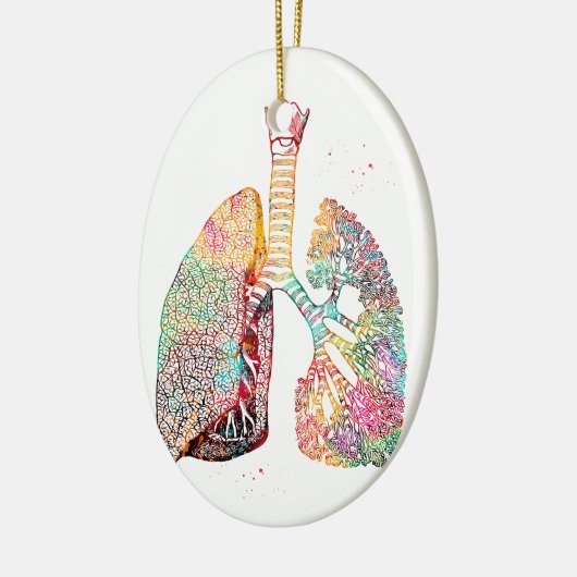Lungs Art Keramisch Ornament (Links)
