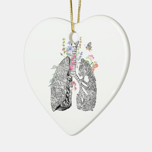 Lungs Art Keramisch Ornament (Links)