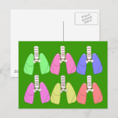 Lungs Multi-Colour-Respiratory Therapist Design Briefkaart (Voorkant / Achterkant)