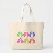 Lungs Multi-Colour-Respiratory Therapist Design Grote Tote Bag (Voorkant)