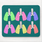 Lungs Multi-Colour-Respiratory Therapist Design Muismat (Voorkant)