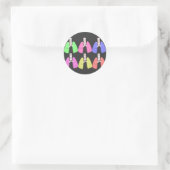 Lungs Multi-Colour-Respiratory Therapist Design Ronde Sticker (Tas)