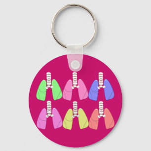 Lungs Multi-Colour-Respiratory Therapist Design Sleutelhanger