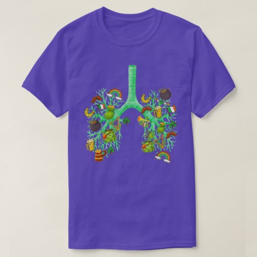 Lungs Respiratoire Therapie St Patricks Day Irish T-shirt (Design voorkant)