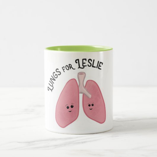 Lungs voor Leslie Tweekleurige Koffiemok (Center)