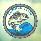 "Lunker Club" Vissen Raamsticker (Vel 3)