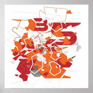 Lunokhod Abstract afdrukken Poster