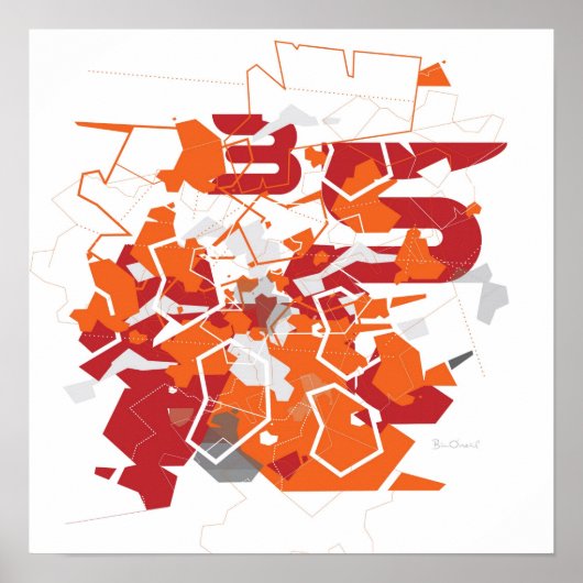 Lunokhod Abstract afdrukken Poster (Voorkant)