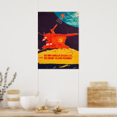 Lunokhod, USSR, 1973 — Sovjet- poster van de ruimt (Keuken)