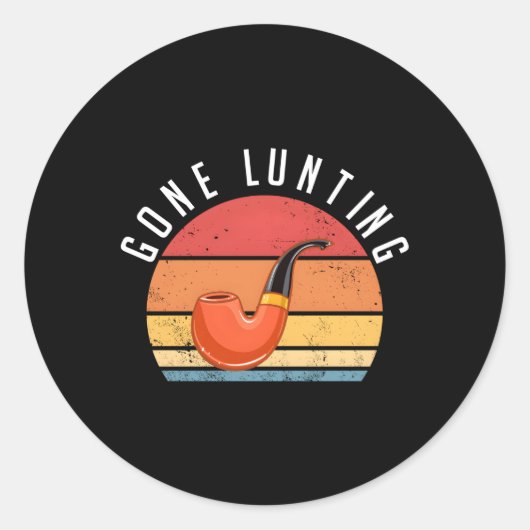 Lunting Pipe Roken Hobby Tabak Pijp Roker Ronde Sticker (Voorkant)