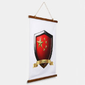 Luo China National Heritage Schild Hangend Wandkleed (Gebogen)