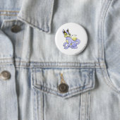 Lupe Blue Ronde Button 5,7 Cm (In situ)