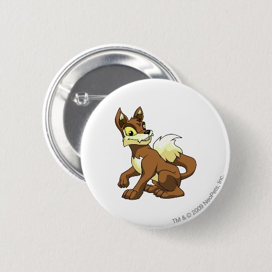 Lupe Brown Ronde Button 5,7 Cm (Voorkant /achterkant)