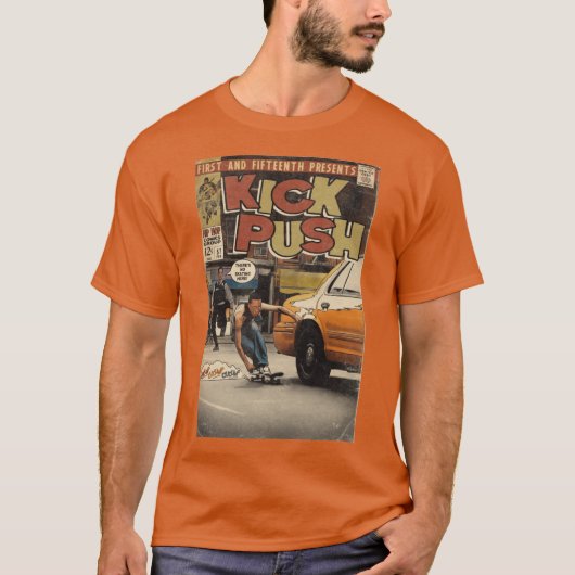 Lupe Fiasco Kick Push stripboekparodie T-shirt (Voorkant)