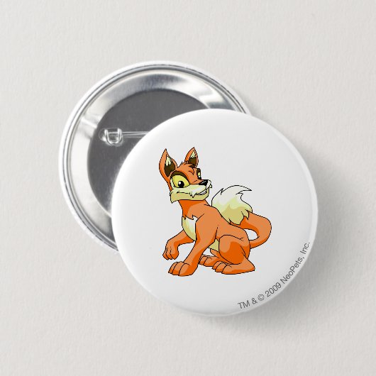 Lupe Sinaasappel Ronde Button 5,7 Cm (Voorkant /achterkant)