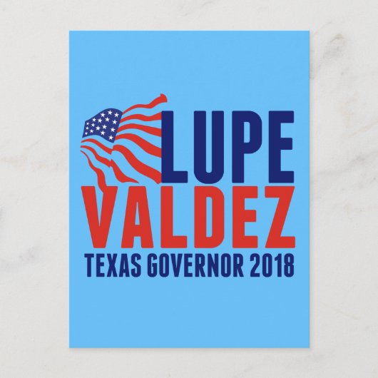 Lupe Valdez voor Texas Governor 2018 Briefkaart (Voorkant)