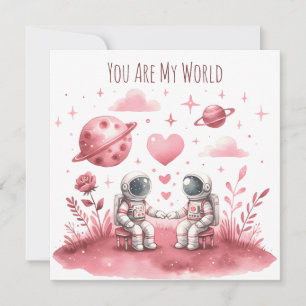 Lupercalia Astronaut Ruimteliefde Valentijn Feestdagenkaart