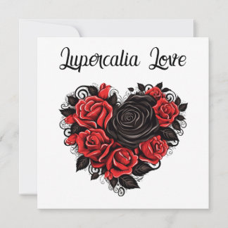 Lupercalia Black Thorns & Roses Heart Valentine's Feestdagenkaart