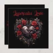 Lupercalia Black Thorns & Roses Heart Valentine's Feestdagenkaart (Voorkant / Achterkant)