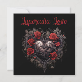 Lupercalia Black Thorns & Roses Heart Valentine's Feestdagenkaart