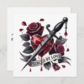 Lupercalia Gothic Heart & Sword Valentine's Feestdagenkaart (Voorkant / Achterkant)