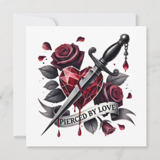 Lupercalia Gothic Heart & Sword Valentine's Feestdagenkaart