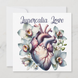 Lupercalia Liefde Gotische Anatomische Hart Bloeme Feestdagenkaart