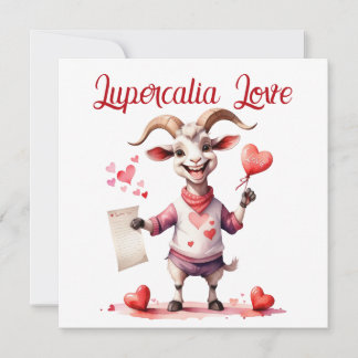 Lupercalia Liefde Zoete Geiten Harten Valentijnsda Feestdagenkaart