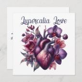 Lupercalia Love Gothic Anatomical Heart Flowers Feestdagenkaart (Voorkant / Achterkant)