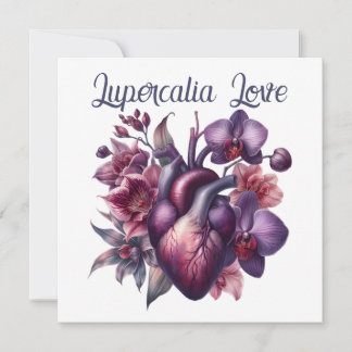 Lupercalia Love Gothic Anatomical Heart Flowers Feestdagenkaart