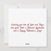 Lupercalia Vintage Gothic Retro Bouquet Valentine Feestdagenkaart (Achterkant)