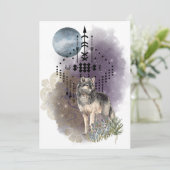 Lupercalia Wolf Moon Magick Arrows & Stars Feestdagenkaart (Staand voorkant)