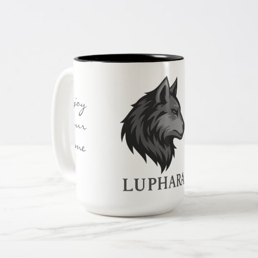 LUPHARA wolf mug Tweekleurige Koffiemok (Voorkant links)