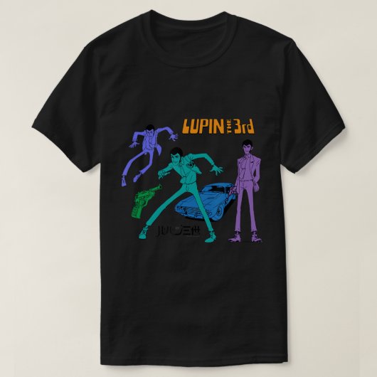 Lupin de 3de 3 Poses T-Shirt (Design voorkant)